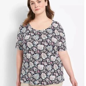 Lane Beyant - classic Perfect Sleeve Scoop-Neck Top